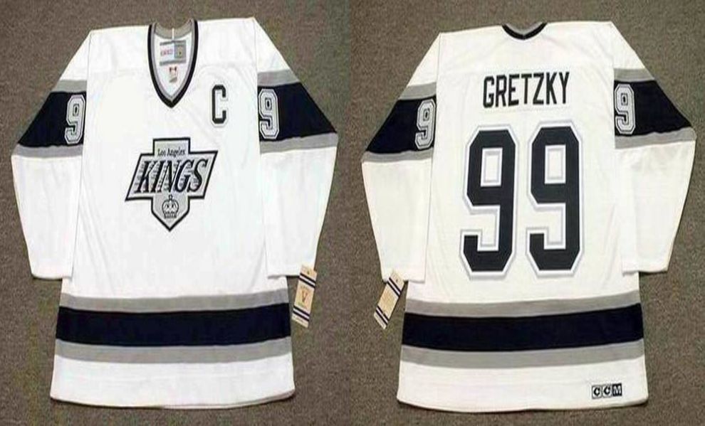 2019 Men Los Angeles Kings #99 Gretzky White CCM NHL jerseys1->los angeles kings->NHL Jersey